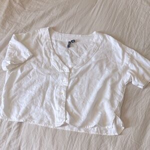 Vero Moda Cream Button-Up Top
